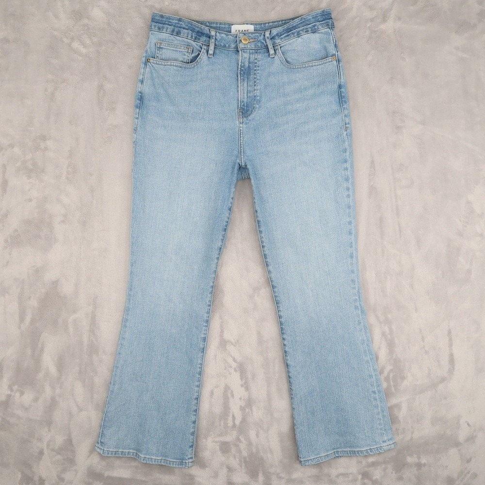 Frame Jeans Womens 29 Blue Springs High Rise Bootcut Stretch Light Wash